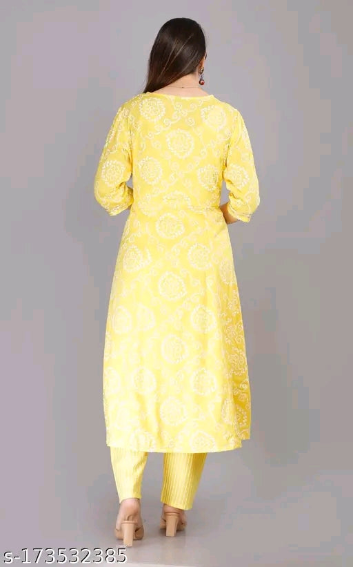 Noor-E-Sunhera Anarkali 3-Piece Set”