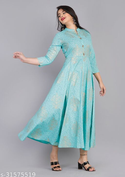 Firozi Anarkali single kurti