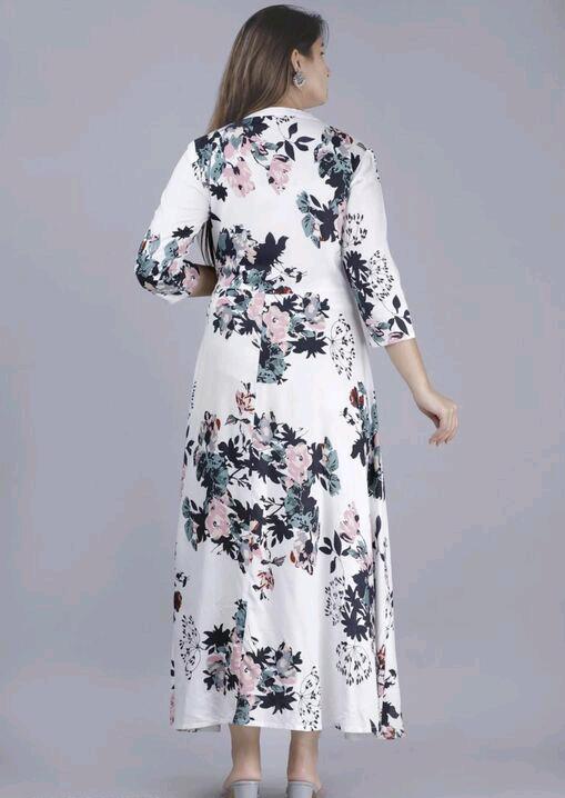 White coler Anarkali Single kurti