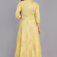 Yellow coler Anarkali kurti