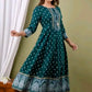 Green embroidery kurta set for womens