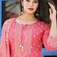 Pink embroidery anarkali kurta set