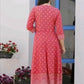 Pink embroidery anarkali kurta set