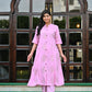 Light Pink Rayon Kurta Set with Pants