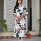 White Multicolor Floral Rayon Kurta Set with Pants