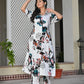White Multicolor Floral Rayon Kurta Set with Pants