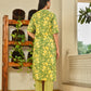 Green Floral Cotton Kurta Set