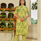 Green Floral Cotton Kurta Set