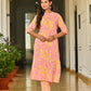 Pink Floral Printed Cotton Kurta Set